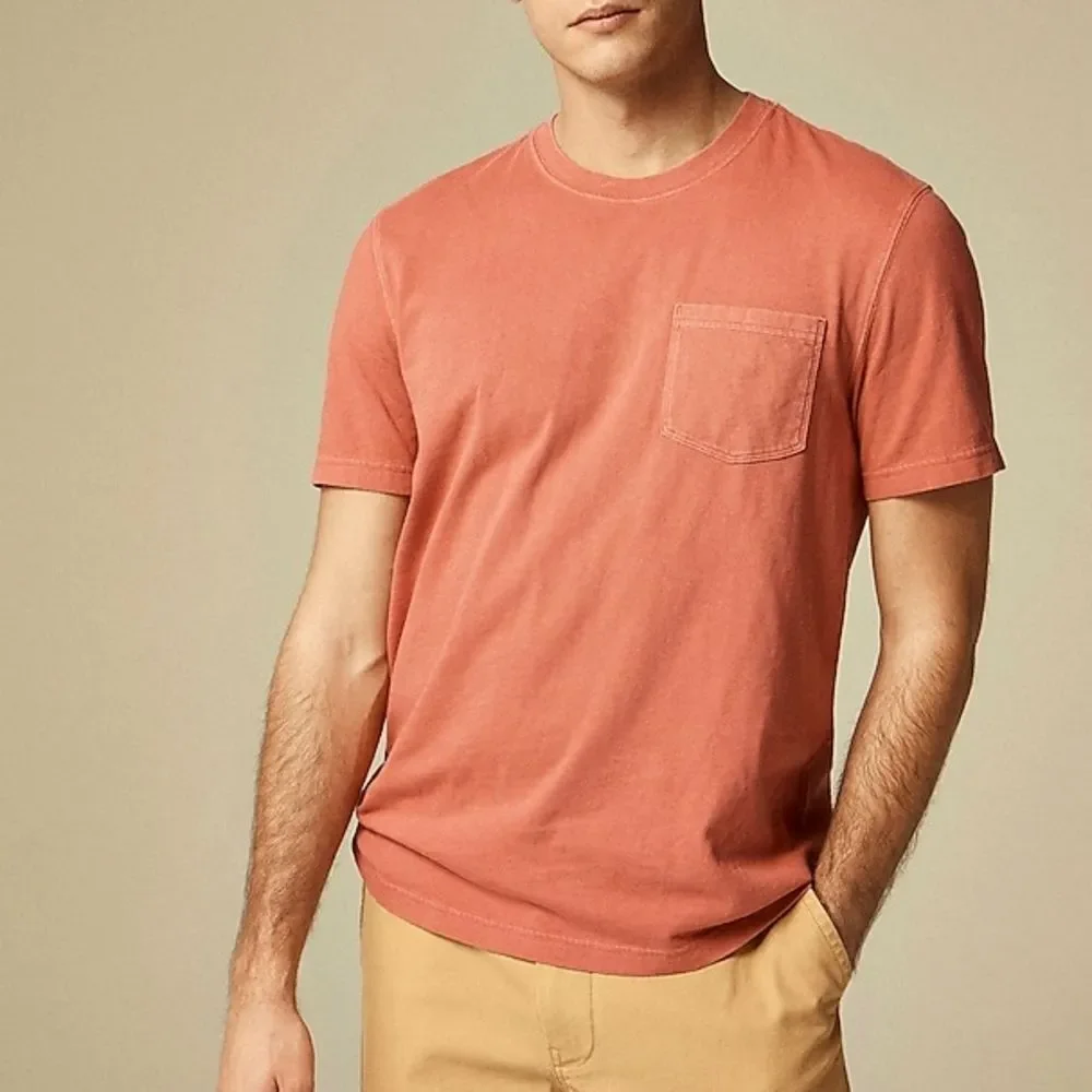 J. Crew Men Slim slub cotton garment-dyed T-shirt Short Sleeve NWT